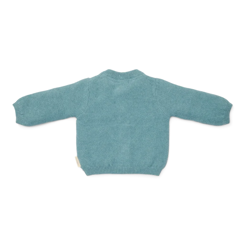 Blaue Strickjacke "Forest Friends" von Little Dutch, Größe 56-74