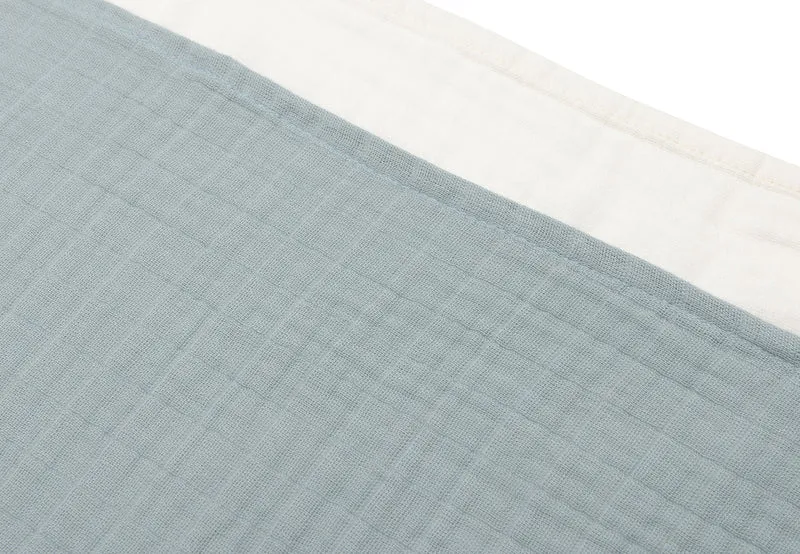 Blau/beige Spucktücher "Sea green/Ivory" von Jollein, 4 Stück