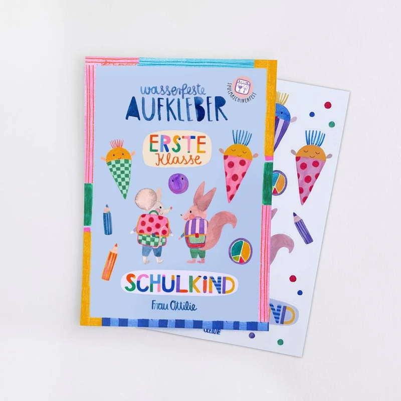 Spülmaschinenfeste Sticker "Schulkind" von Frau Ottilie