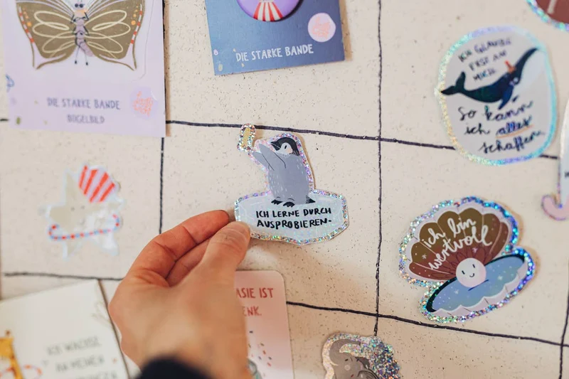 Gorilla-Glitzersticker "Ich darf Nein sagen" von Liesel Wicht