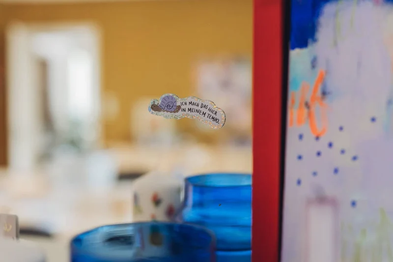 Schildkröten-Glitzersticker "Ich trau mir was zu" von Liesels Wicht