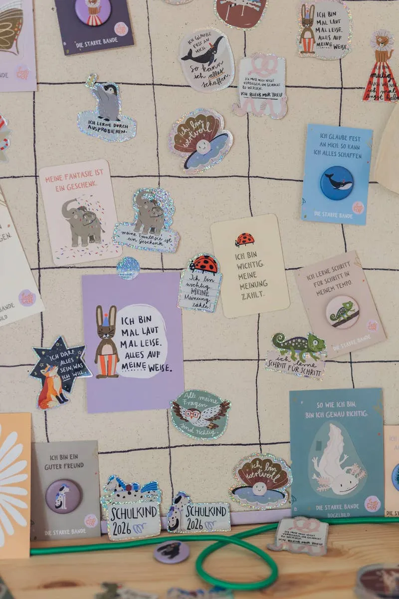 Löwe-Glitzersticker "Ich bin mutig" von Liesels Wicht