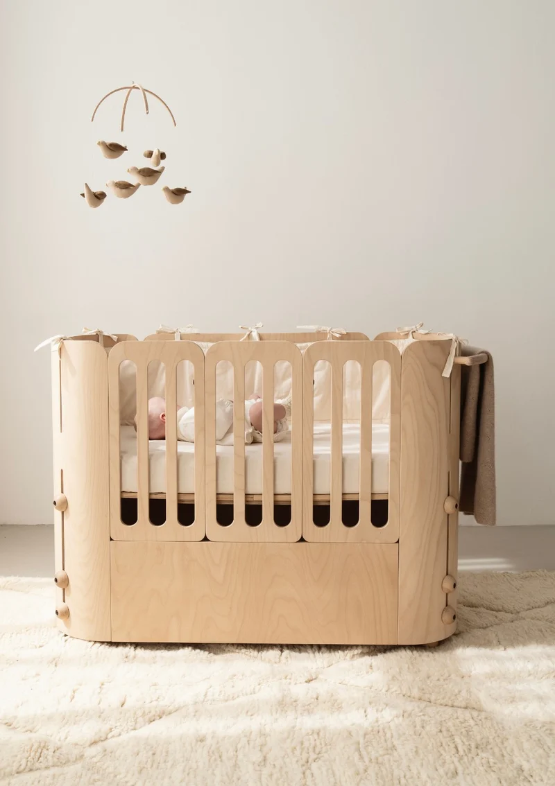 4-in-1 mitwachsendes Babybett 112-148 x 60 cm
