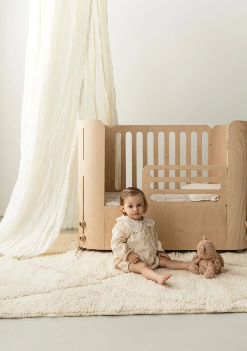 4-in-1 mitwachsendes Babybett 112-148 x 60 cm