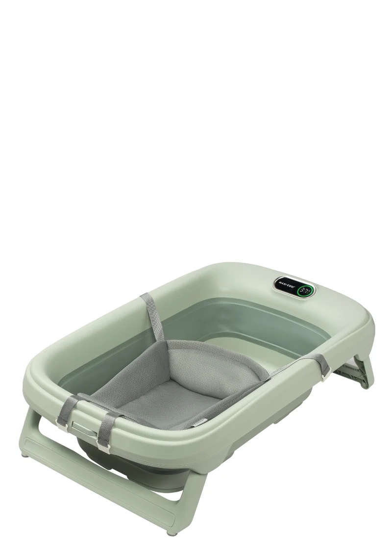 faltbare Badewanne 'Indigo Plus' inkl. Mesh-Einhang für Neugeborene Sage Green