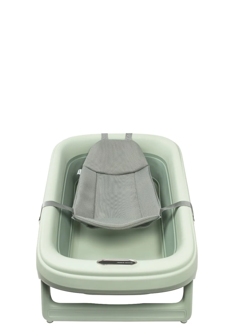 faltbare Badewanne 'Indigo Plus' inkl. Mesh-Einhang für Neugeborene Sage Green