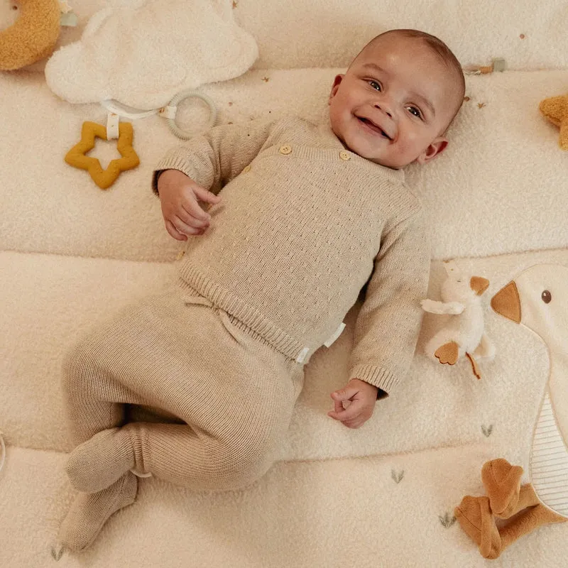 Beiges Strickoberteil "Newborn Naturals" von Little Dutch, Größe 56-74