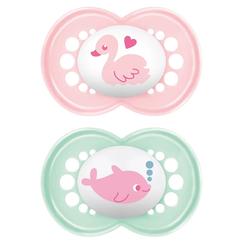 MAM ORIGINAL Silikon Schnuller Symmetrisch Oval Junge / Mädchen 0-6M 6-16M + Box