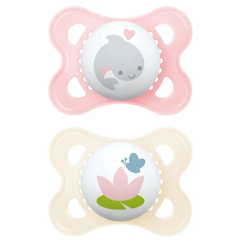 MAM ORIGINAL Silikon Schnuller Symmetrisch Oval Junge / Mädchen 0-6M 6-16M + Box