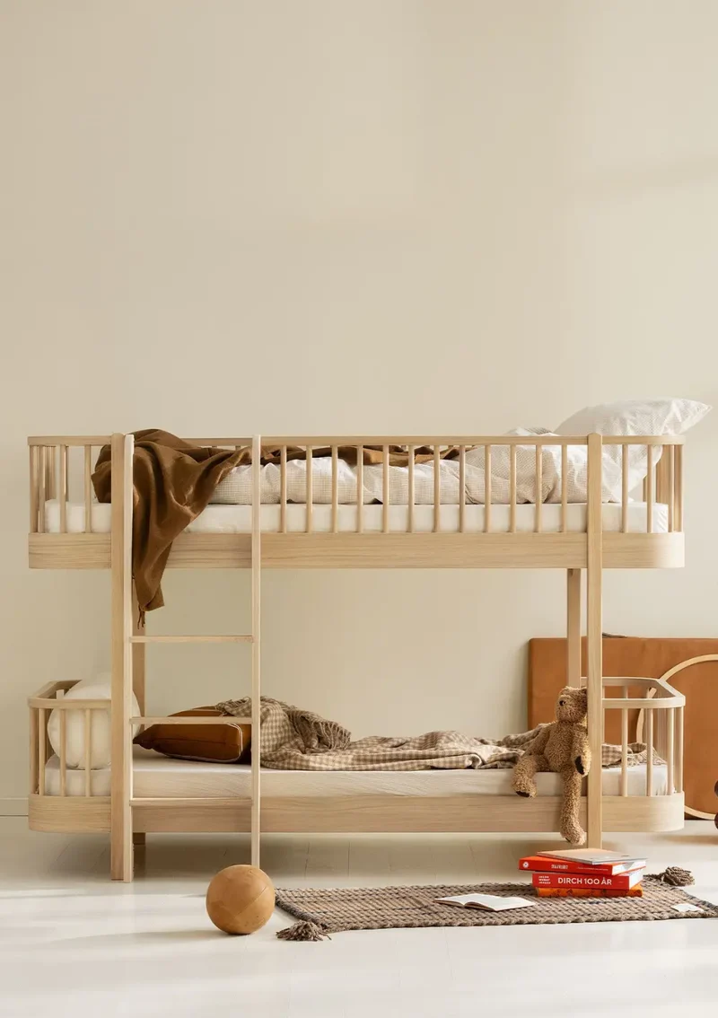 halbhohes Etagenbett 'Wood Original' Eiche 200 x 90 cm