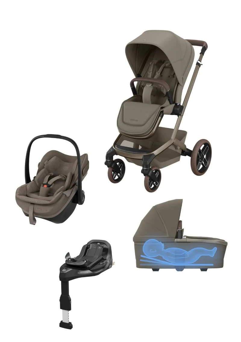 Newborn Travel Bundle 'Fame + Pebble Slide Pro' Oak Truffle