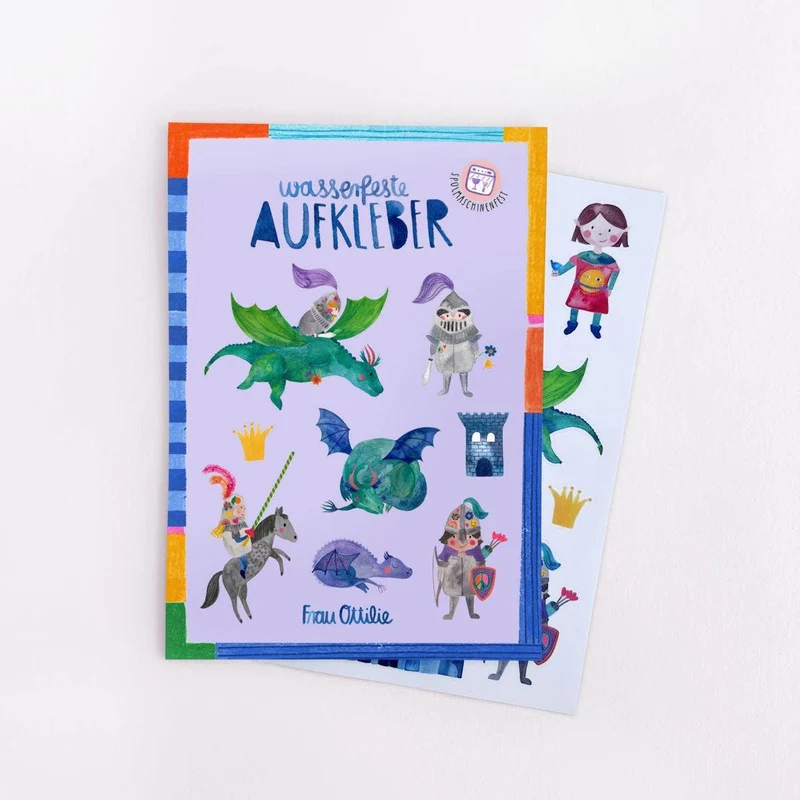 Spülmaschinenfeste Sticker mit Ritter-Motiv von Frau Ottilie