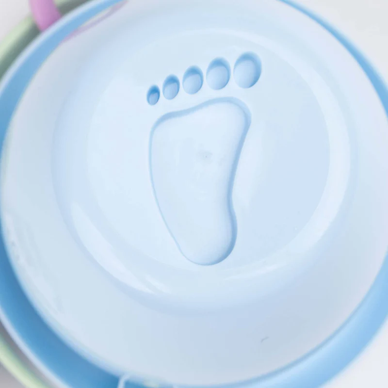 Mini Eimer "Babyfoot" mit Sandlöffel, pastell blau