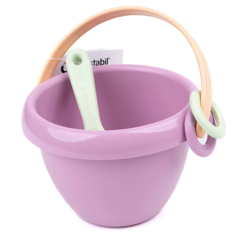 Mini Eimer "Babyfoot" mit Sandlöffel, pastell lila