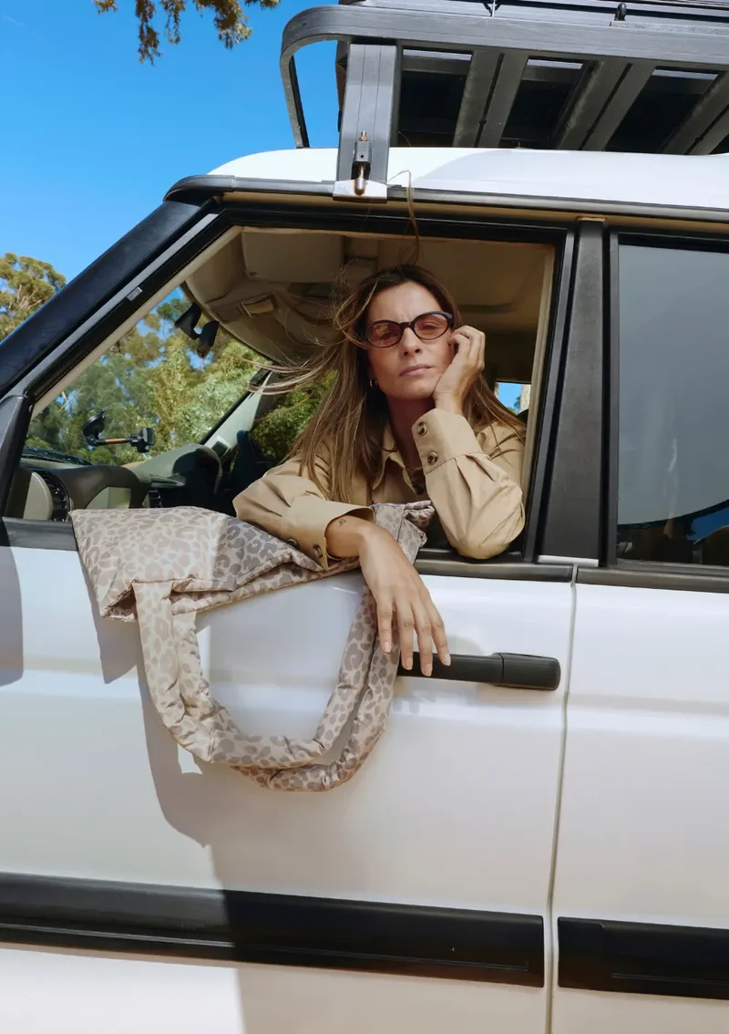 Tasche 'Puffy Mom-Bag' Beige Leopard