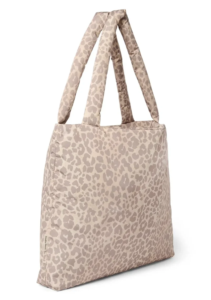 Tasche 'Puffy Mom-Bag' Beige Leopard