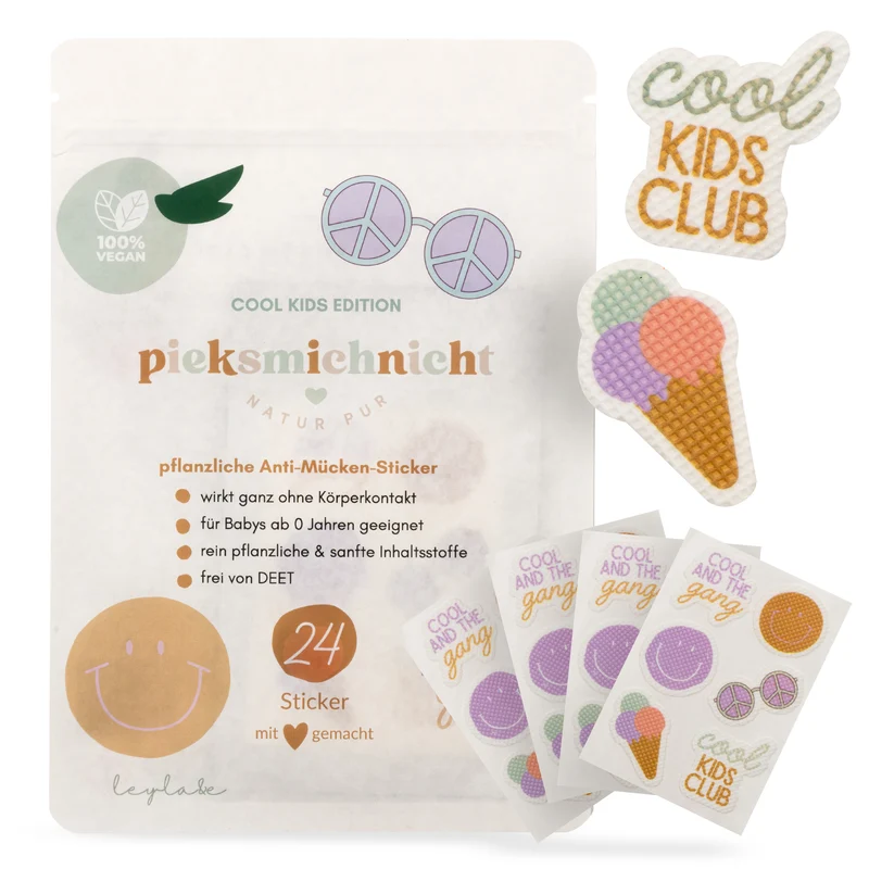 pieksmichnicht "Cool Kids Edition" - Anti-Mücken-Sticker für Kinder