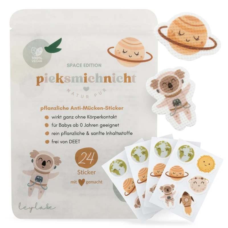 pieksmichnicht "Space Edition" - Anti-Mücken-Sticker für Kinder