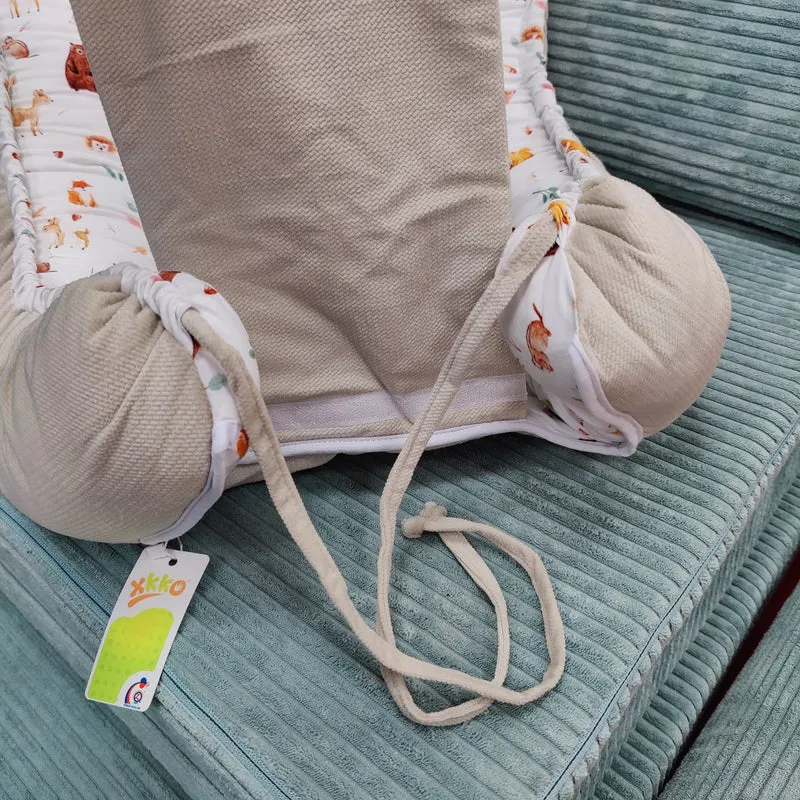 xkko wendbares Babynest LUX - Mein gemütliches Baby Kuschelnest 60x90cm