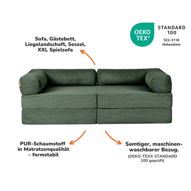 Funzy Family Sofa 2-Sitzer - Cord Collection