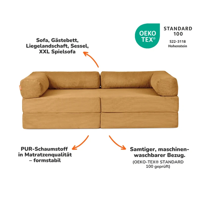 Funzy Family Sofa 2-Sitzer - Cord Collection
