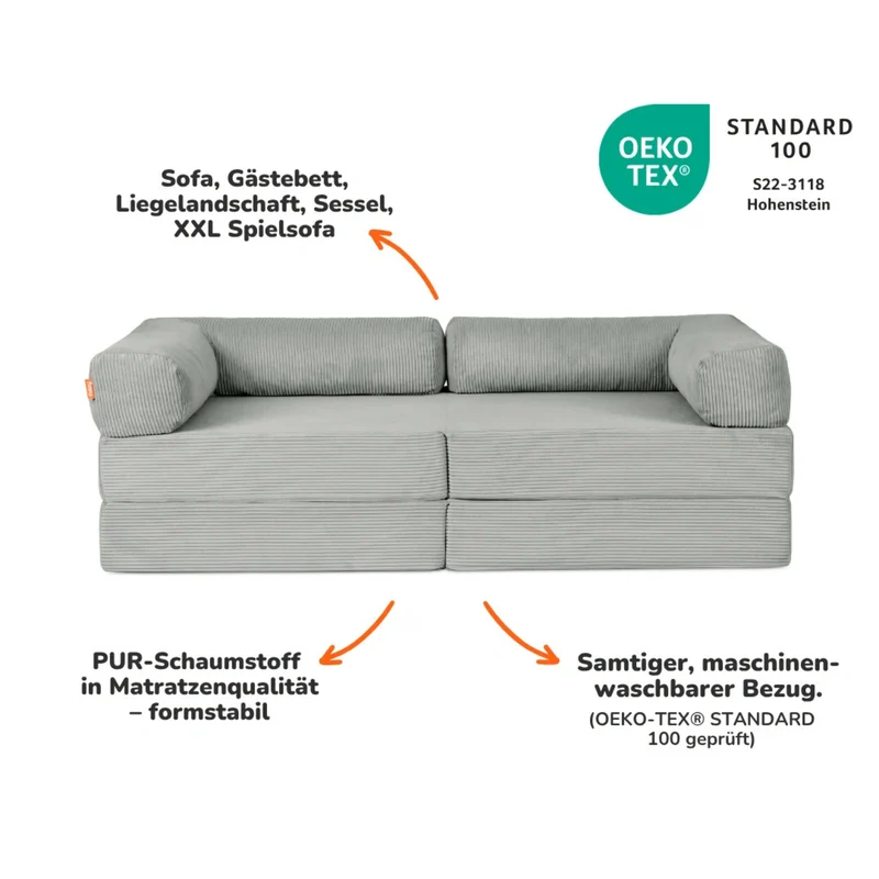 Funzy Family Sofa 2-Sitzer - Cord Collection