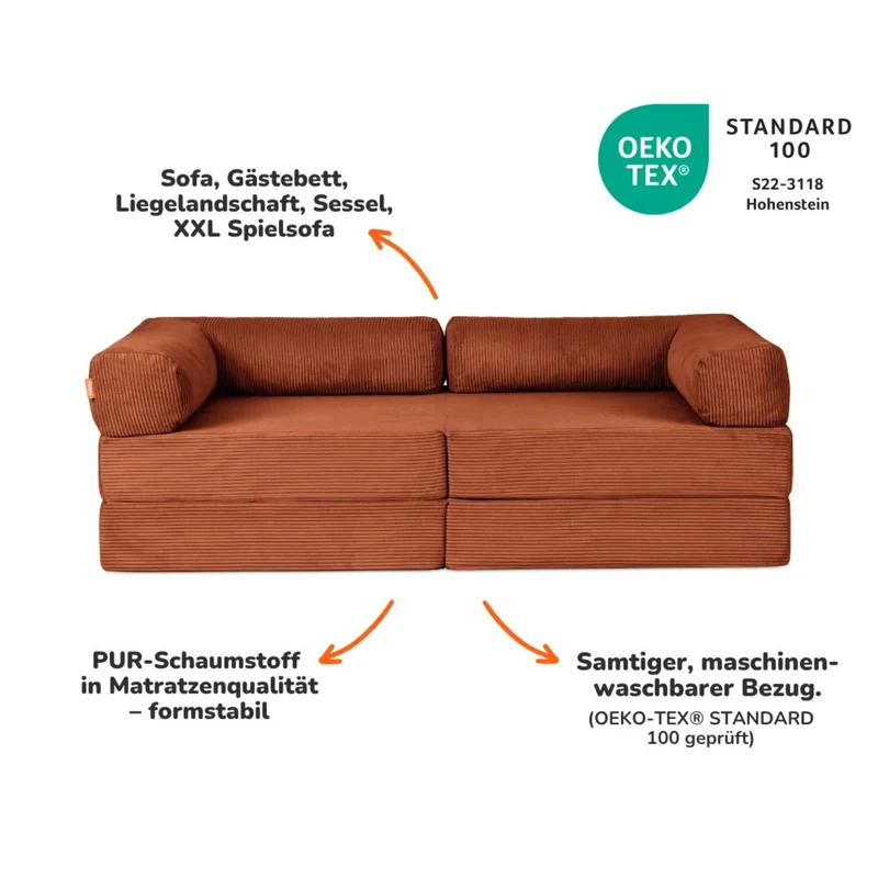Funzy Family Sofa 2-Sitzer - Cord Collection