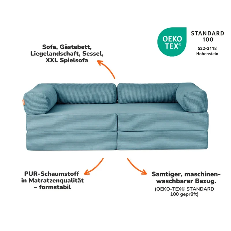 Funzy Family Sofa 2-Sitzer - Cord Collection