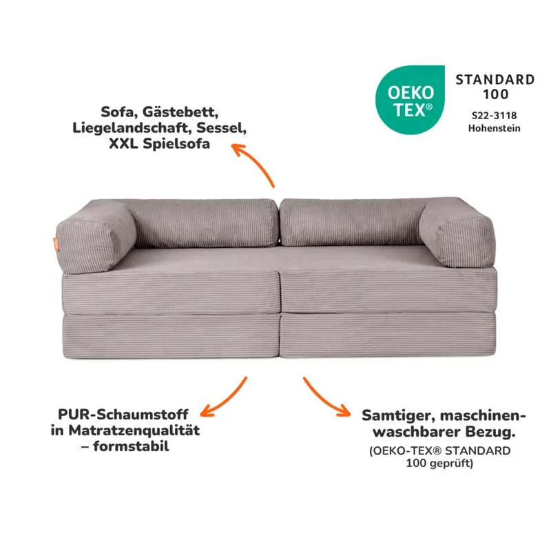Funzy Family Sofa 2-Sitzer - Cord Collection