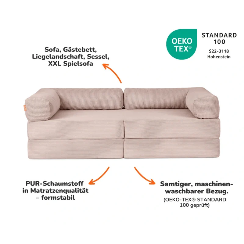 Funzy Family Sofa 2-Sitzer - Cord Collection