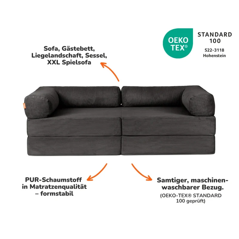Funzy Family Sofa 2-Sitzer - Cord Collection
