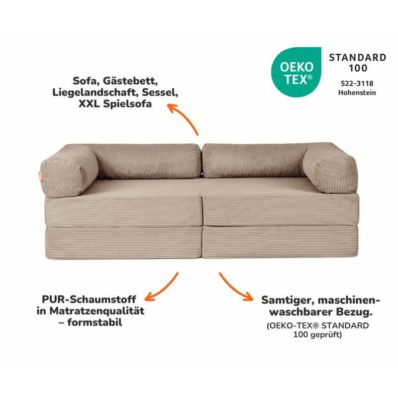 Funzy Family Sofa 2-Sitzer - Cord Collection