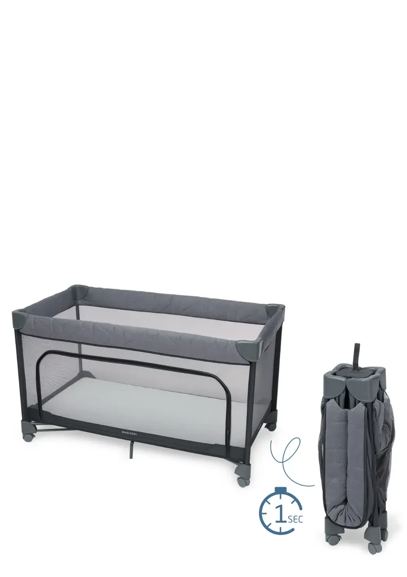 Reisebett 'Merlin' Elegance Graphite 120 x 60 cm