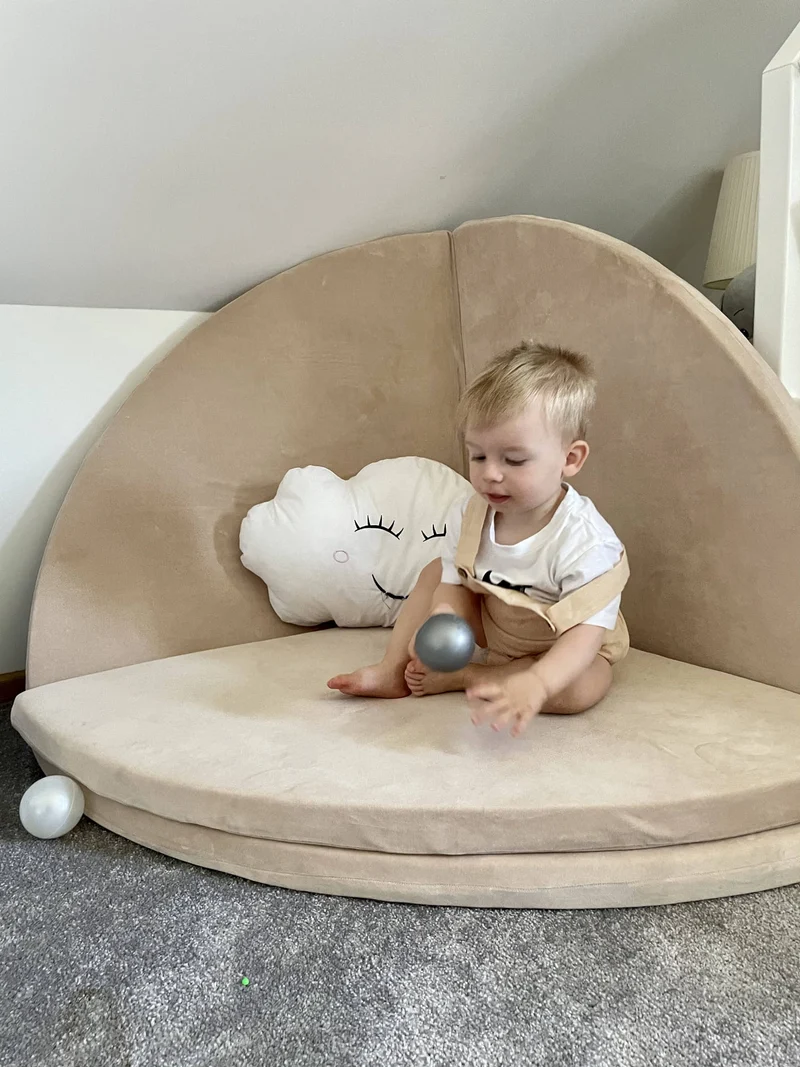 Mimii Bodenmatte Kinder Spielmatte 160cm, rund faltbar