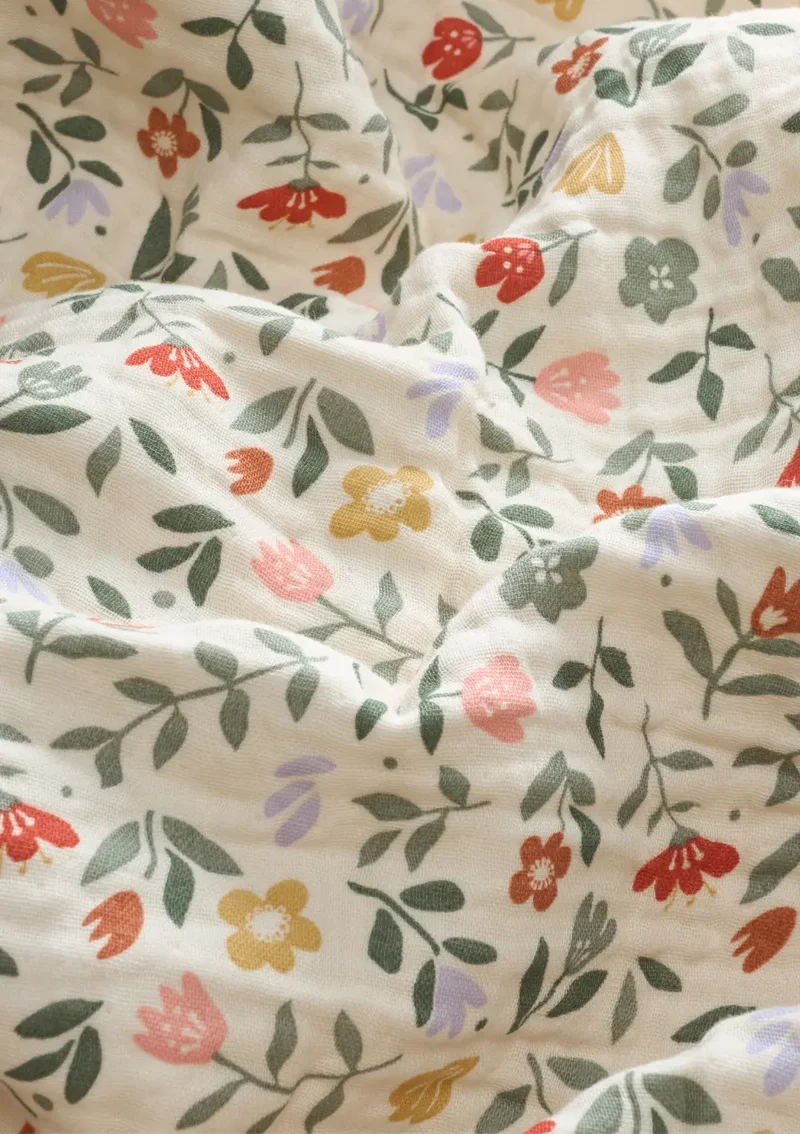 Musselin Babydecke 'Murray' Flower Market 120 x 120 cm
