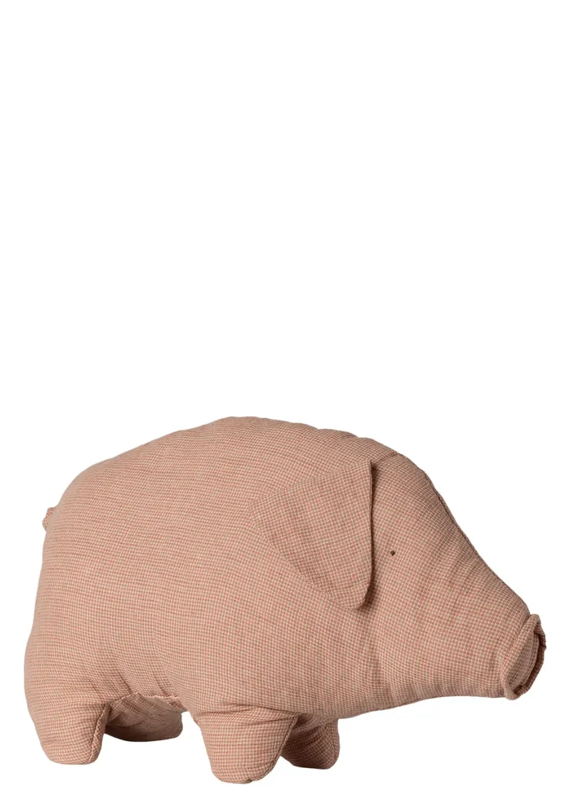 Stofftier 'Polly Pork' rosa-kariert medium