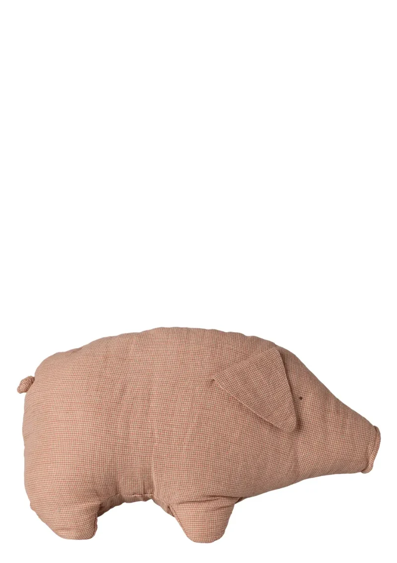 Stofftier 'Polly Pork' rosa-kariert medium