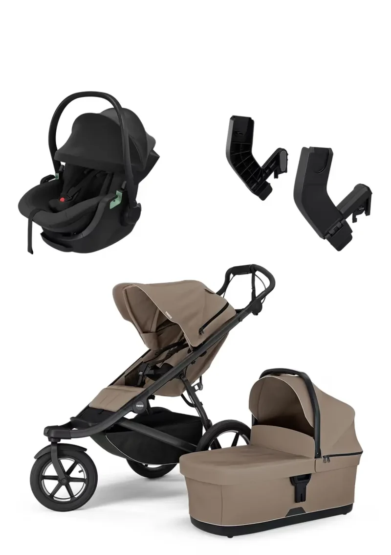 Newborn Travel Bundle 'Urban Glide 3' Tinted Taupe / Black