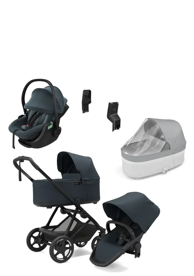 Newborn Travel Bundle 'Charm' Darkest Blue