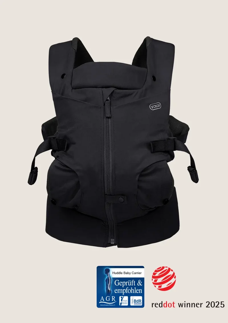 Babytrage mit Reißverschluss 'Huddle' Black