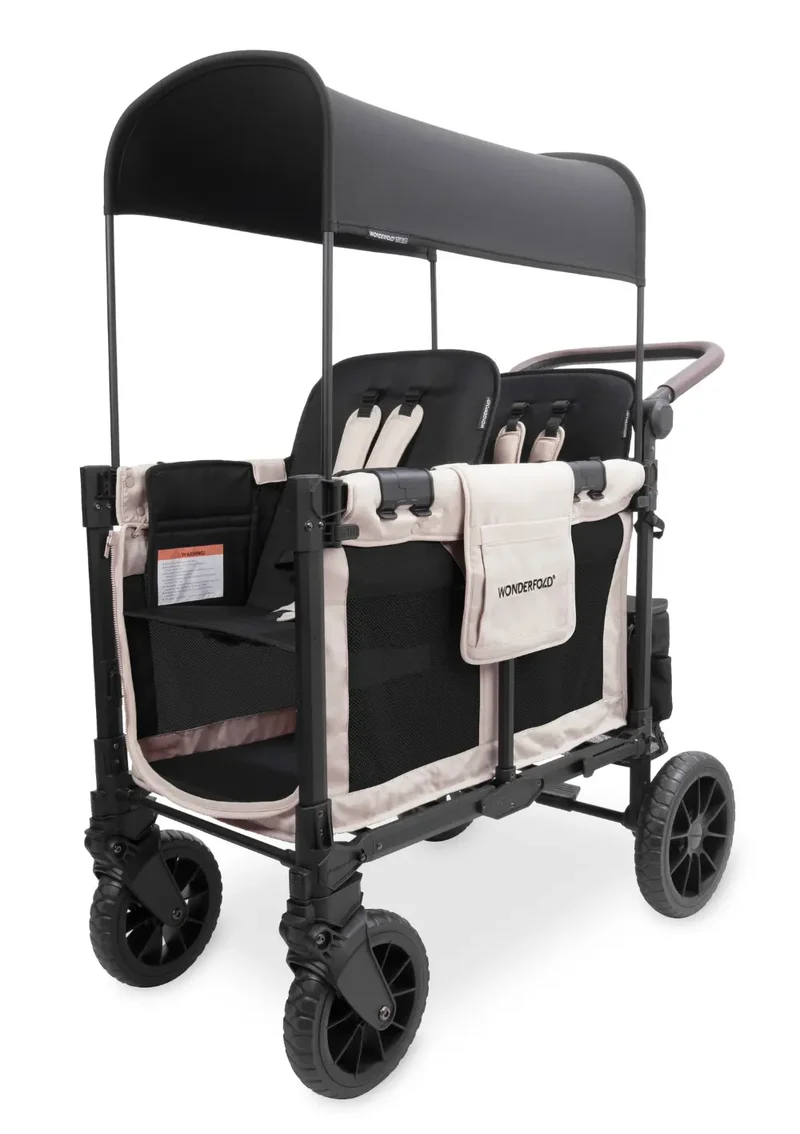W2 Luxe Pro Kinderwagen 2-Sitzer Sandy Beige