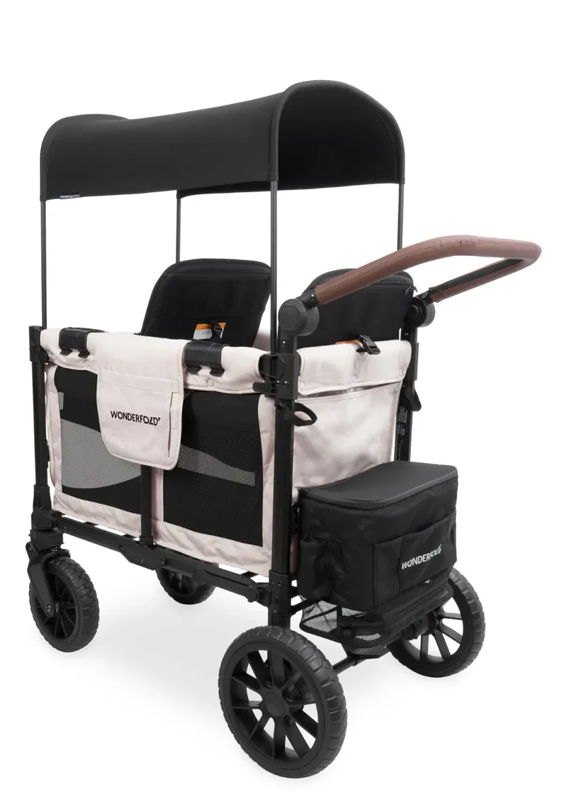 W2 Luxe Pro Kinderwagen 2-Sitzer Sandy Beige