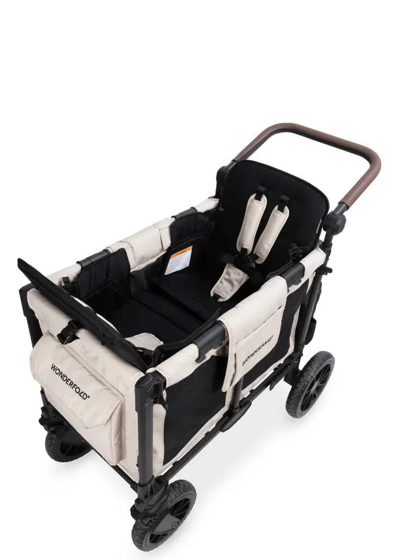 W2 Luxe Pro Kinderwagen 2-Sitzer Sandy Beige
