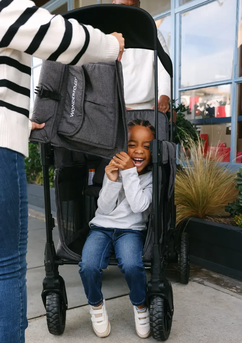 W2 Luxe Pro Kinderwagen 2-Sitzer Jet Black