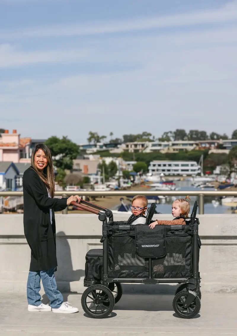 W2 Luxe Pro Kinderwagen 2-Sitzer Jet Black