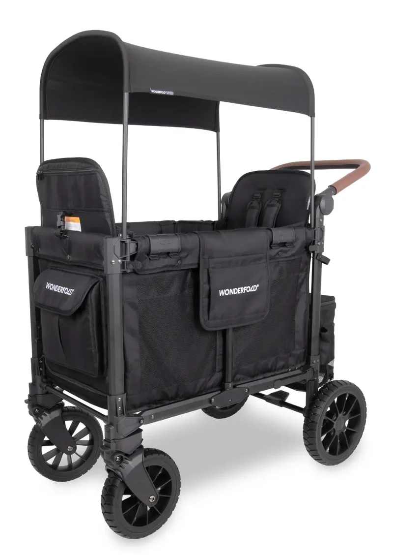 W2 Luxe Pro Kinderwagen 2-Sitzer Jet Black