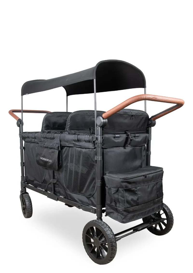 W6 Luxe Pro Kinderwagen 6-Sitzer Jet Black