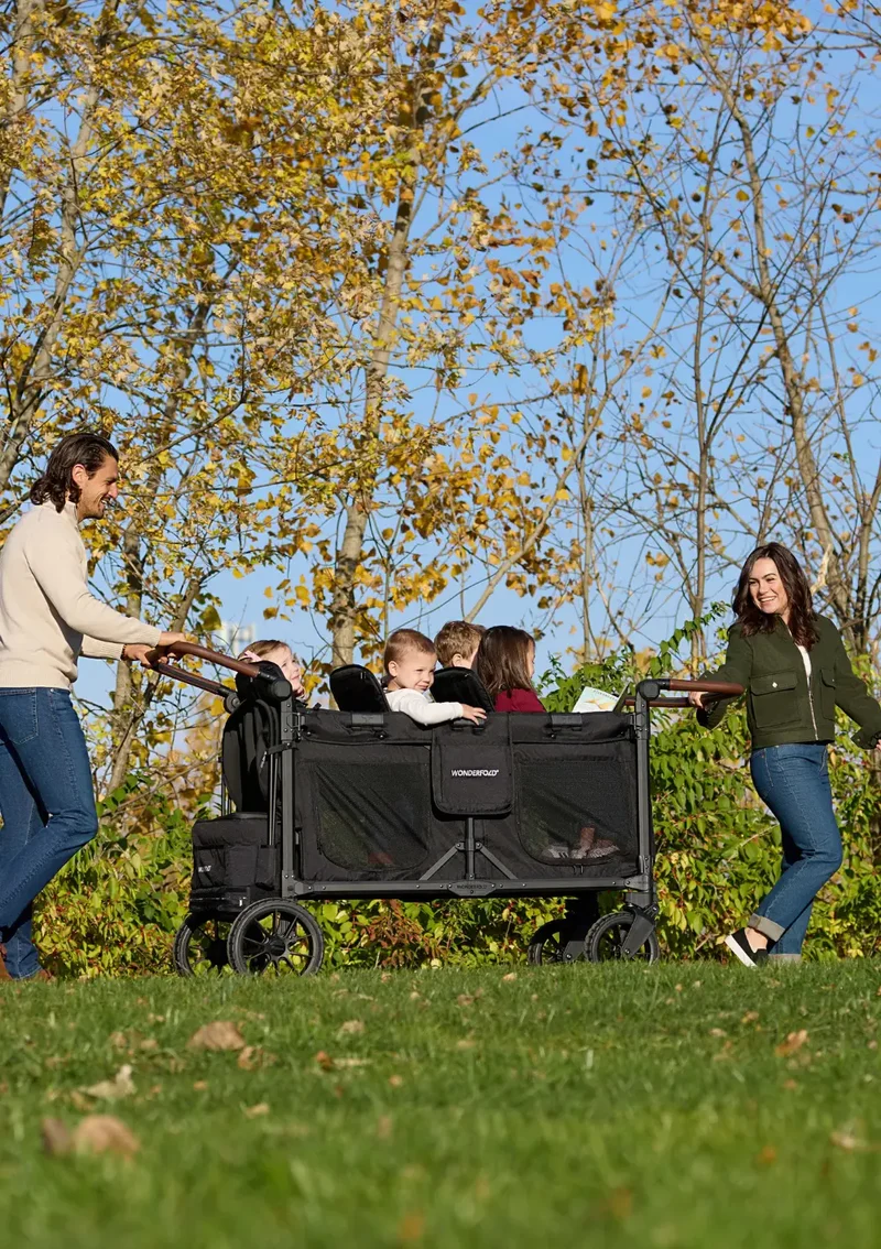W6 Luxe Pro Kinderwagen 6-Sitzer Jet Black