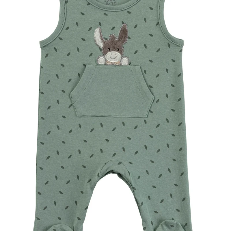 Sterntaler Jersey Strampler Set Esel Grün