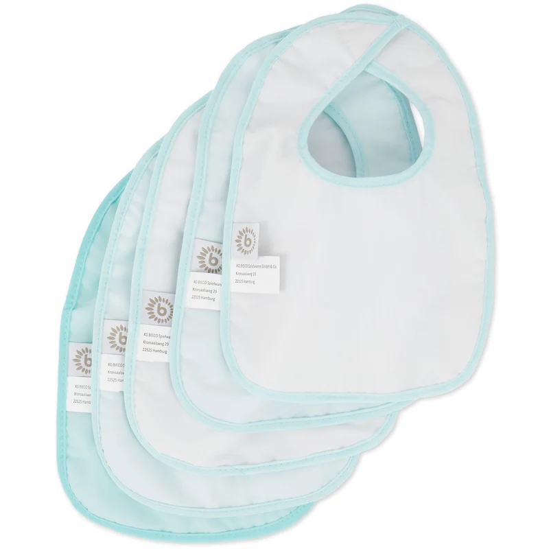 Bieco 5er Set Lätzchen teal